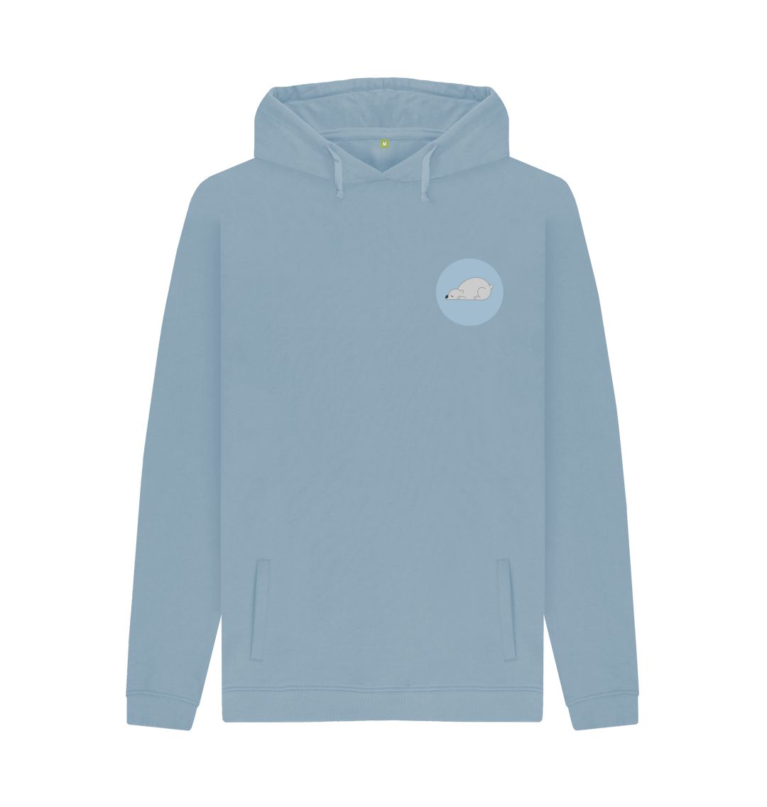 Stone Blue Polar Bear hoodie 001