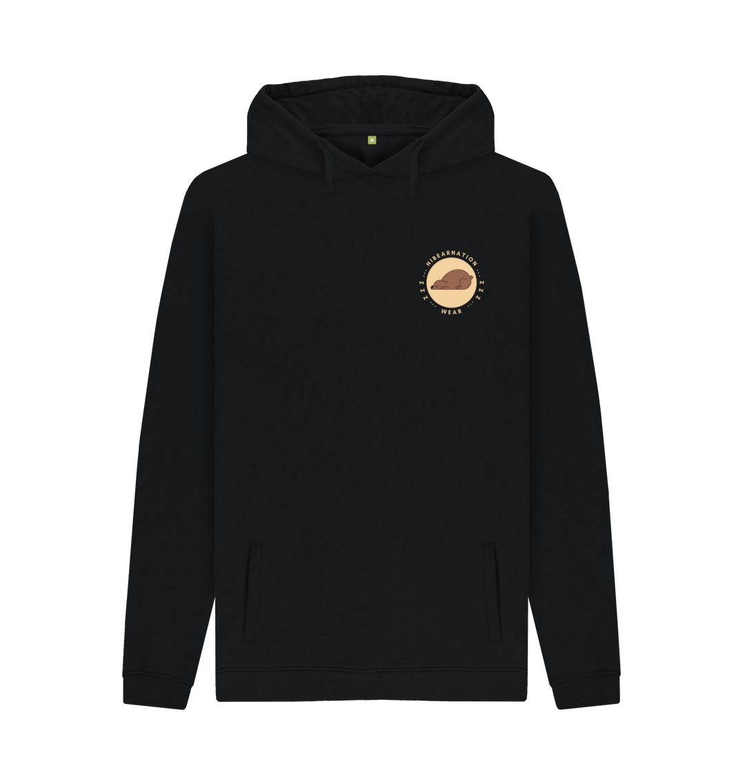 Black Printed Hoody Front