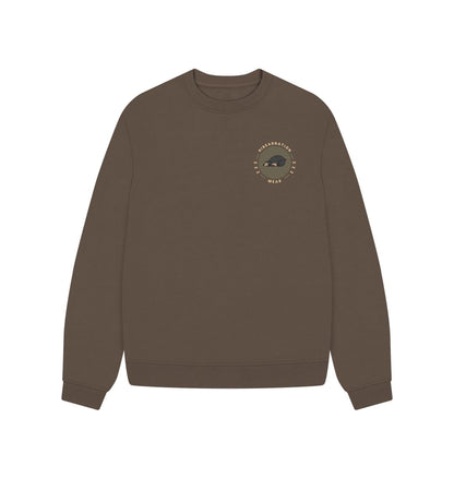 Chocolate Women's Oversized Sun Bear Sweater