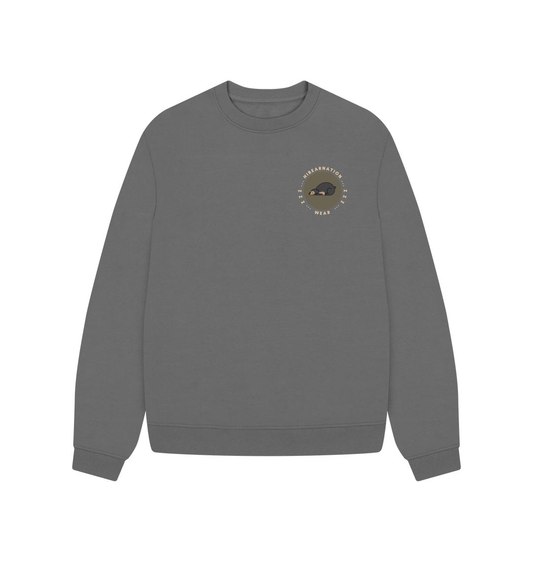 Slate Grey Women's Oversized Sun Bear Sweater